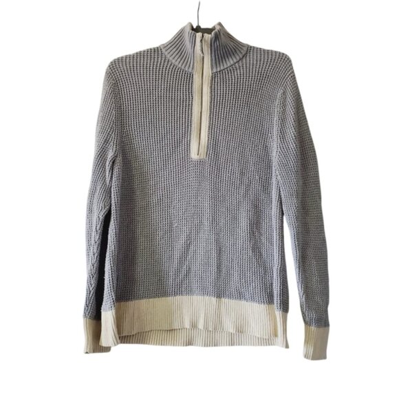 Patagonia Ponderosa Pine Organic Waffle Knit Two Tone Lounge Sweater L - Picture 2 of 7